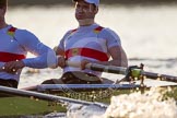 The Boat Race season 2014 - fixture OUBC vs German U23: The German U23 boat during the second race: Bow Jonas Wiesen..
River Thames between Putney Bridge and Chiswick Bridge,



on 08 March 2014 at 17:10, image #261