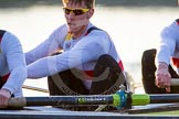 The Boat Race season 2014 - fixture OUBC vs German U23: The German U23 boat during the second race: 4 Maximilian Korge..
River Thames between Putney Bridge and Chiswick Bridge,



on 08 March 2014 at 17:11, image #265