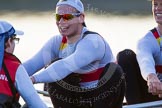 The Boat Race season 2014 - fixture OUBC vs German U23: The German U23 boat during the second race: Cox Torben Johannesen, stroke Eike Kutzki, 7 Ole Schwiethal..
River Thames between Putney Bridge and Chiswick Bridge,



on 08 March 2014 at 17:11, image #270