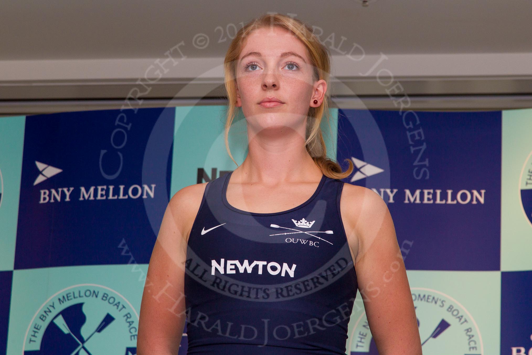 The Boat Race season 2014 - Crew Announcement and Weigh In: The 2014 Women's Boat Race crews: Oxford 7 seat Amber De Vere - 72kg..
BNY Mellon Centre,
London EC4V 4LA,
London,
United Kingdom,
on 10 March 2014 at 11:49, image #45