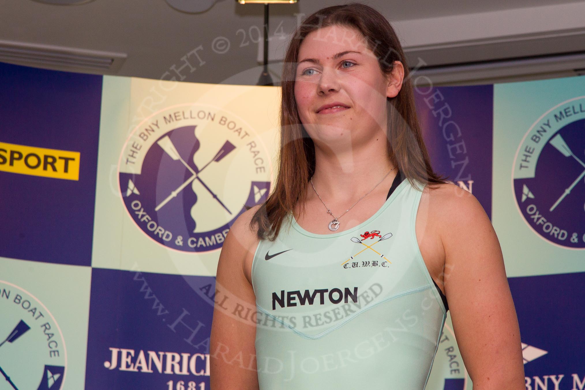 The Boat Race season 2014 - Crew Announcement and Weigh In: The 2014 Women's Boat Race crews: Cambridge stroke Emily Day - 64kg..
BNY Mellon Centre,
London EC4V 4LA,
London,
United Kingdom,
on 10 March 2014 at 11:50, image #52