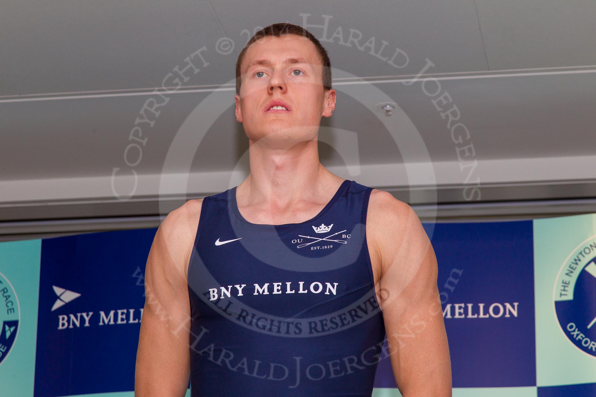 The Boat Race season 2014 - Crew Announcement and Weigh In: The 2014 Boat Race crews: Oxford 3 seat Karl Hudpith - 91kg..
BNY Mellon Centre,
London EC4V 4LA,
London,
United Kingdom,
on 10 March 2014 at 12:00, image #86