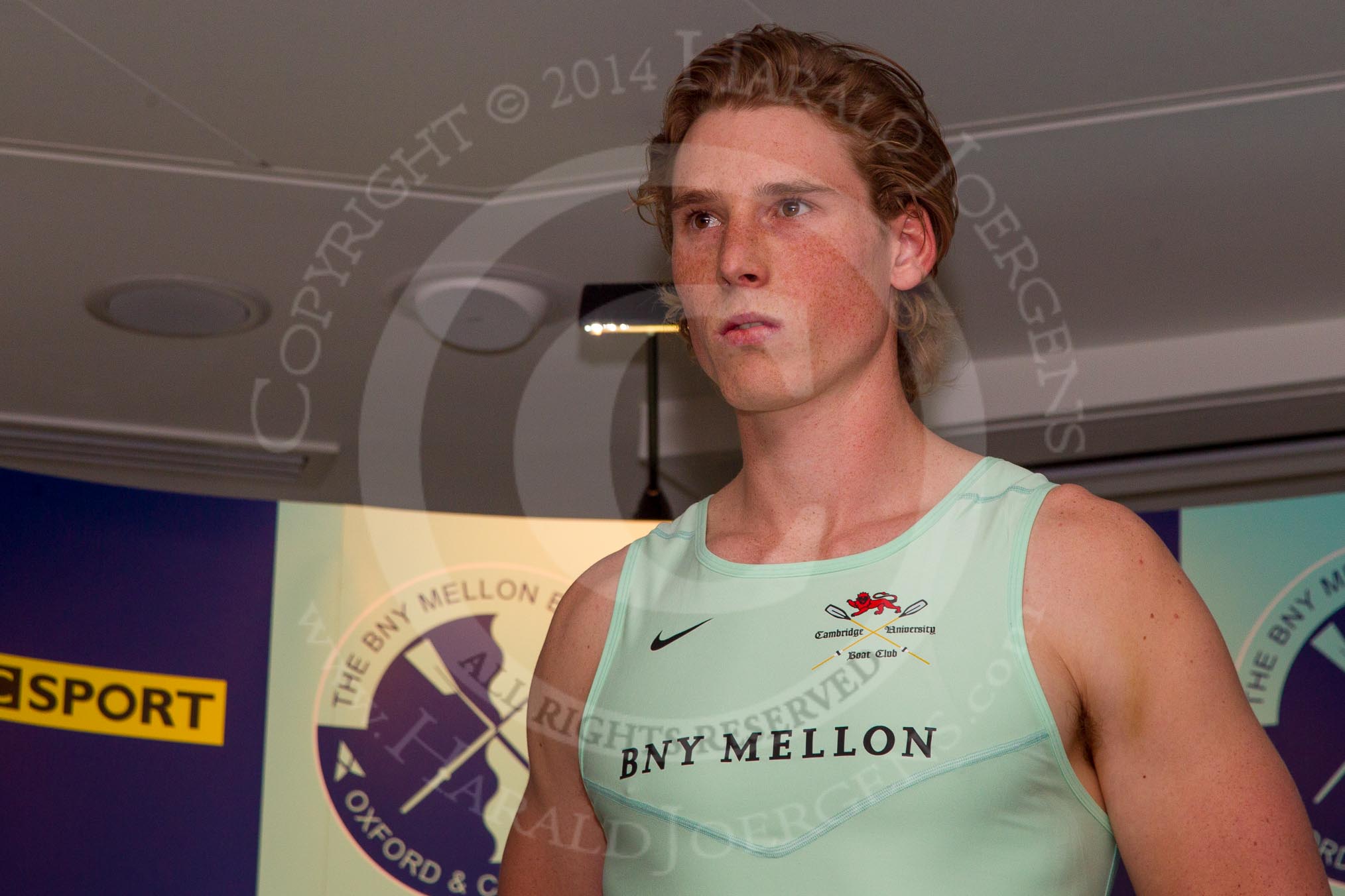 The Boat Race season 2014 - Crew Announcement and Weigh In: The 2014 Boat Race crews: Cambridge 7 seat Joshua Hooper - 92kg..
BNY Mellon Centre,
London EC4V 4LA,
London,
United Kingdom,
on 10 March 2014 at 12:04, image #108