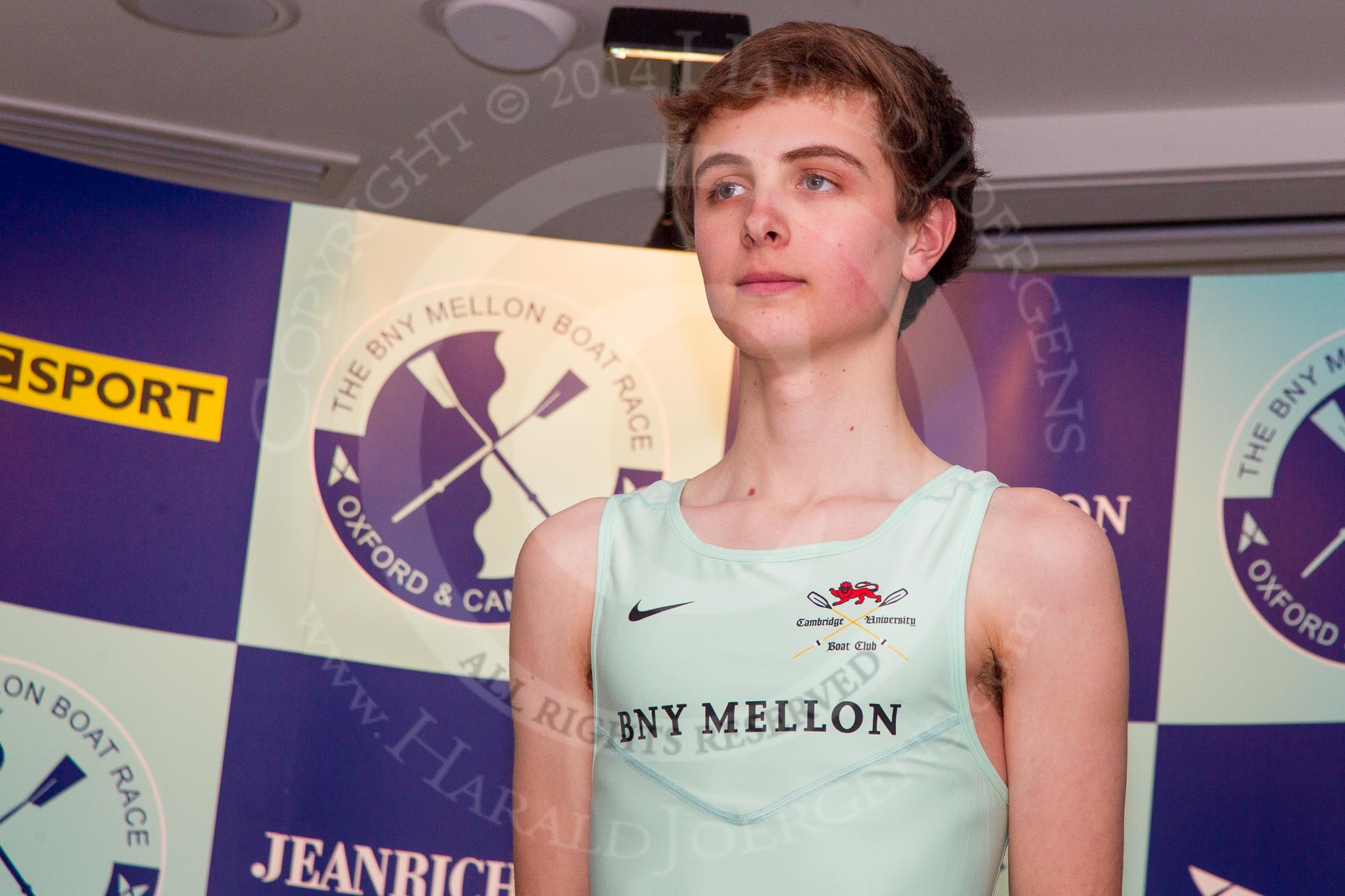 The Boat Race season 2014 - Crew Announcement and Weigh In: The 2014 Boat Race crews: Cambridge cox Ian Middleton - 53.6kg..
BNY Mellon Centre,
London EC4V 4LA,
London,
United Kingdom,
on 10 March 2014 at 12:06, image #118
