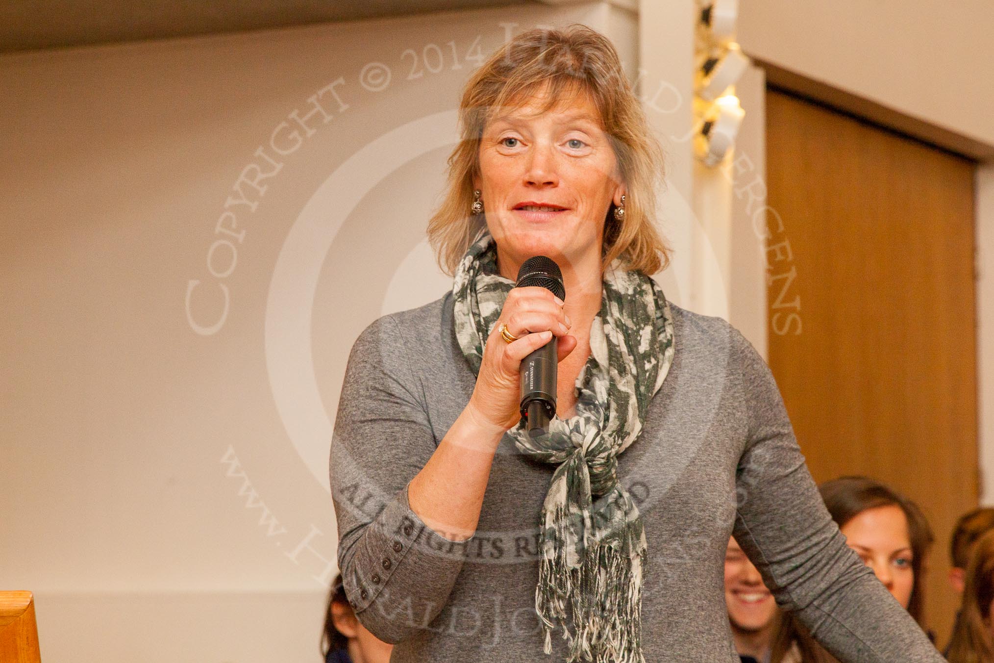 Judith Behan, in charge of the 2014 Henley Boat Races,closing the event.