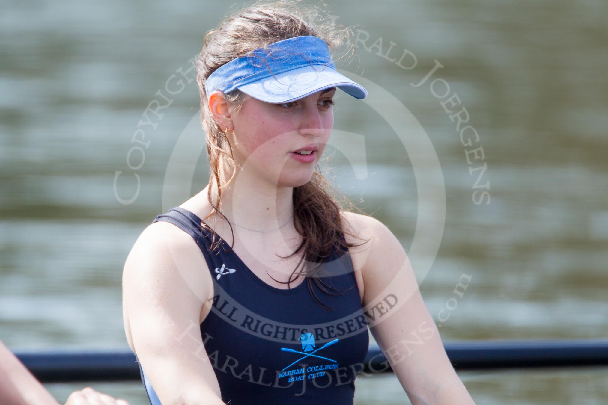 The Women's Boat Race and Henley Boat Races 2014: The Intercollegiate Women 's Race, in the Wadham College boat 3 seat Lia Orlando..
River Thames,
Henley-on-Thames,
Buckinghamshire,
United Kingdom,
on 30 March 2014 at 13:39, image #64