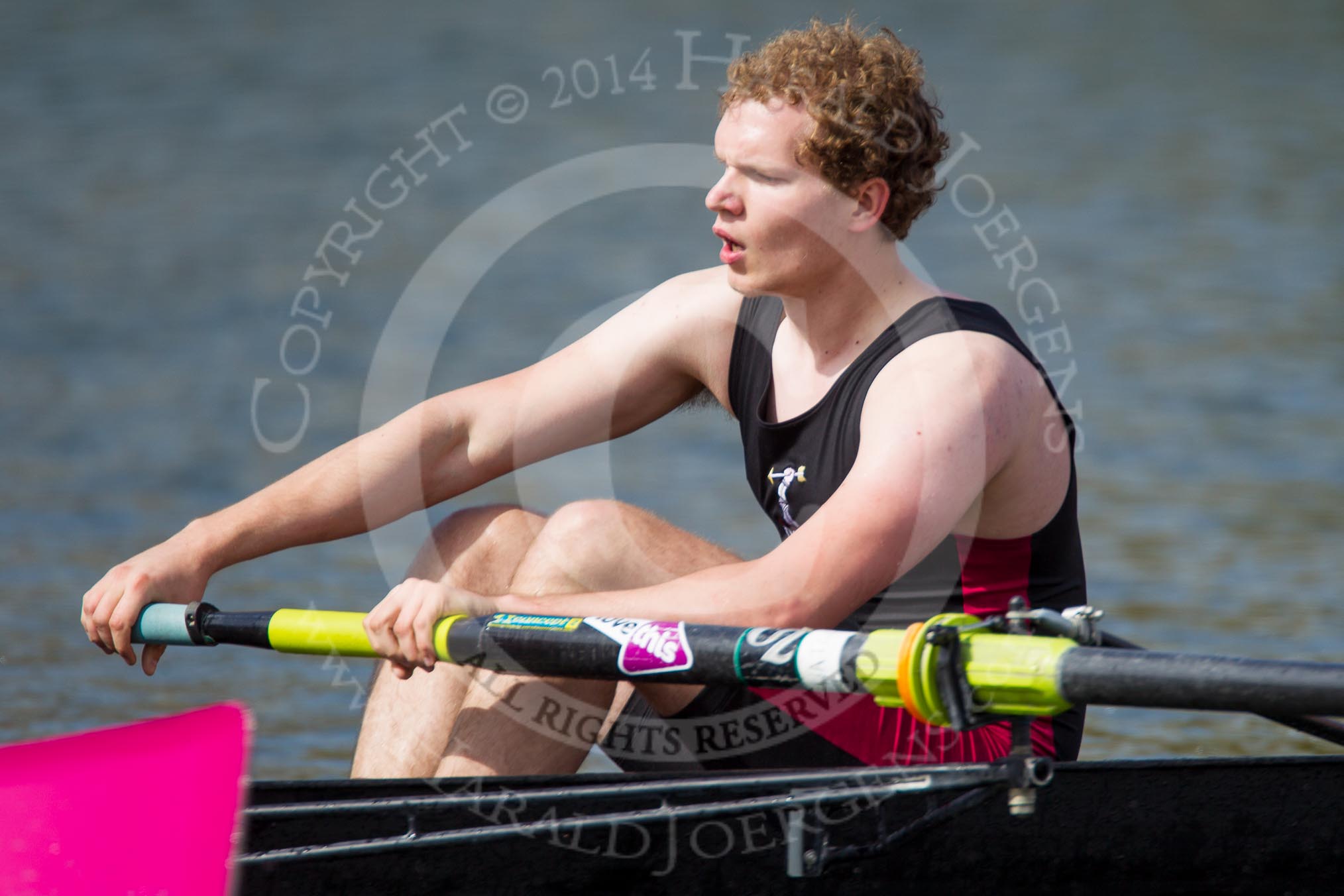 The Women's Boat Race and Henley Boat Races 2014: The Intercollegiate men's race. In the Downing College (Cambridge) boat in the 3 seat Roman Kolacz..
River Thames,
Henley-on-Thames,
Buckinghamshire,
United Kingdom,
on 30 March 2014 at 13:52, image #96