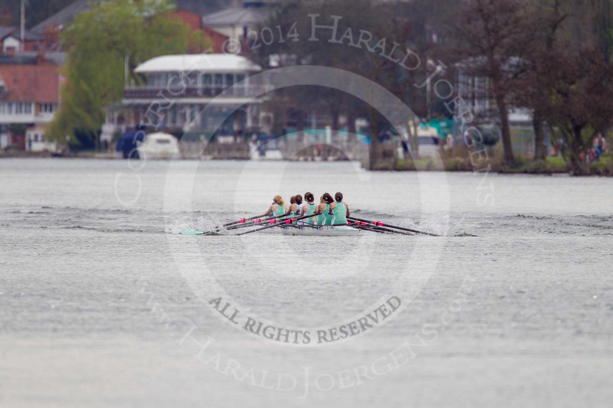 The Women's Boat Race and Henley Boat Races 2014: The Lightweight Women's Boat Race - the CUWBC Lightweights are slightly behind..
River Thames,
Henley-on-Thames,
Buckinghamshire,
United Kingdom,
on 30 March 2014 at 14:48, image #217