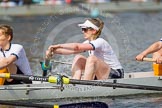 The Women's Boat Race and Henley Boat Races 2014: The Intercollegiate women's race. The Trinity College (Cambridge) boat, 2 seat Alexa Pohl..
River Thames,
Henley-on-Thames,
Buckinghamshire,
United Kingdom,
on 30 March 2014 at 13:27, image #25