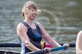 The Women's Boat Race and Henley Boat Races 2014: The Intercollegiate Women 's Race, in the Wadham College boat 2 seat Anne Binderup..
River Thames,
Henley-on-Thames,
Buckinghamshire,
United Kingdom,
on 30 March 2014 at 13:39, image #63