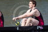 The Women's Boat Race and Henley Boat Races 2014: The Intercollegiate men's race. In the Downing College (Cambridge) boat in the 5 seat Jonathan Daniels..
River Thames,
Henley-on-Thames,
Buckinghamshire,
United Kingdom,
on 30 March 2014 at 13:52, image #98