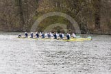 The Women's Boat Race and Henley Boat Races 2014: The Women's Reserves - Osiris v. Blondie race. Osiris (Oxford) on the left,  and Blondie (Cambridge) are quite close together again..
River Thames,
Henley-on-Thames,
Buckinghamshire,
United Kingdom,
on 30 March 2014 at 14:16, image #157