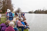 The Women's Boat Race and Henley Boat Races 2014: Crowds on the Thames towpath before the main event of the day, the Newton Women's Boat Race..
River Thames,
Henley-on-Thames,
Buckinghamshire,
United Kingdom,
on 30 March 2014 at 14:40, image #210