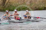 The Women's Boat Race and Henley Boat Races 2014: The Newton Women's Boat Race - in the Cambridge boat 3 seat Holly Game, 2 Kate Ashley, bow Caroline Reid..
River Thames,
Henley-on-Thames,
Buckinghamshire,
United Kingdom,
on 30 March 2014 at 15:15, image #303