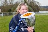 The Women's Boat Race and Henley Boat Races 2014: OUWBC Chief Coach Christine Wilson with the Newton Women's Boat Race Cup..
River Thames,
Henley-on-Thames,
Buckinghamshire,
United Kingdom,
on 30 March 2014 at 17:15, image #540