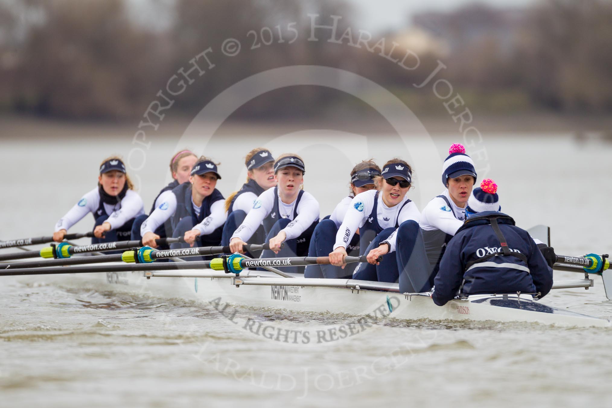 Shortly after the start of the first race - the OUWBC boat with Maxie Scheske, Anastasia Chitty, Shelley Pearson, Emily Reynolds, Amber De Vere, Lauren Kedar, Nadine Gradel Iberg, Caryn Davies, and cox Jennifer Ehr