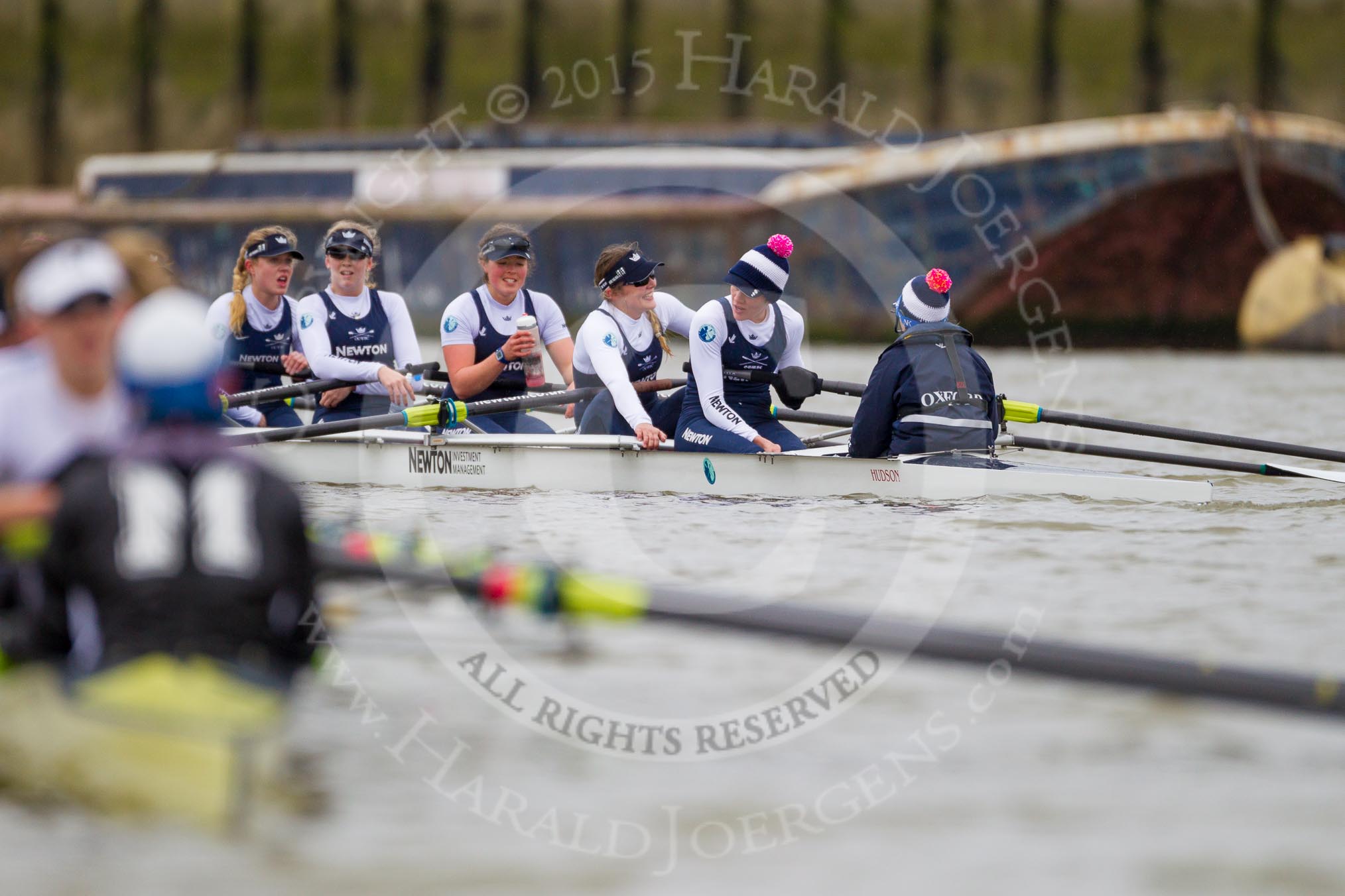 OUWBC and Molesey BC during a break between the second and third race