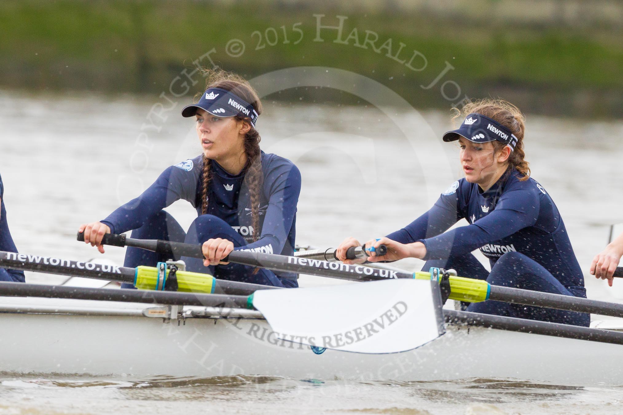 The Boat Race season 2016 - Women's Boat Race Trial Eights (OUWBC, Oxford): "Scylla", here 4-Rebecca Te Water Naude, 3-Elettra Ardissino.
River Thames between Putney Bridge and Mortlake,
London SW15,

United Kingdom,
on 10 December 2015 at 12:18, image #143