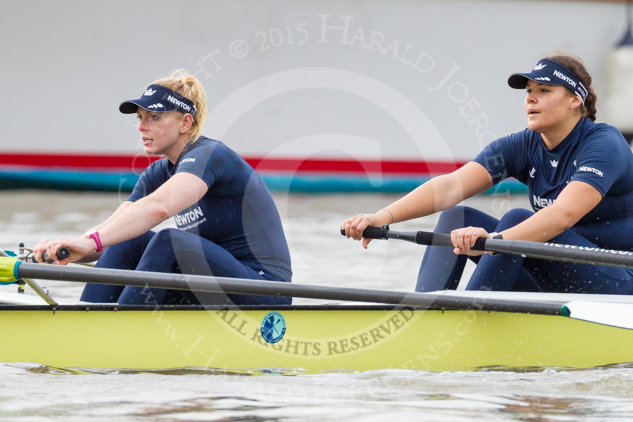 The Boat Race season 2016 - Women's Boat Race Trial Eights (OUWBC, Oxford): "Charybdis", here 4-Emma Spruce, 3-Lara Pysden.
River Thames between Putney Bridge and Mortlake,
London SW15,

United Kingdom,
on 10 December 2015 at 12:18, image #147