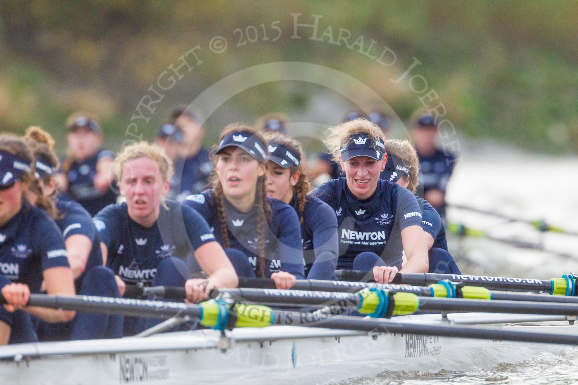 The Boat Race season 2016 - Women's Boat Race Trial Eights (OUWBC, Oxford): "Scylla", here 5-Anastasia Chitty, 4-Rebecca Te Water Naude, 3-Elettra Ardissino, 2-Merel Lefferts, bow-Issy Dodds.
River Thames between Putney Bridge and Mortlake,
London SW15,

United Kingdom,
on 10 December 2015 at 12:34, image #290