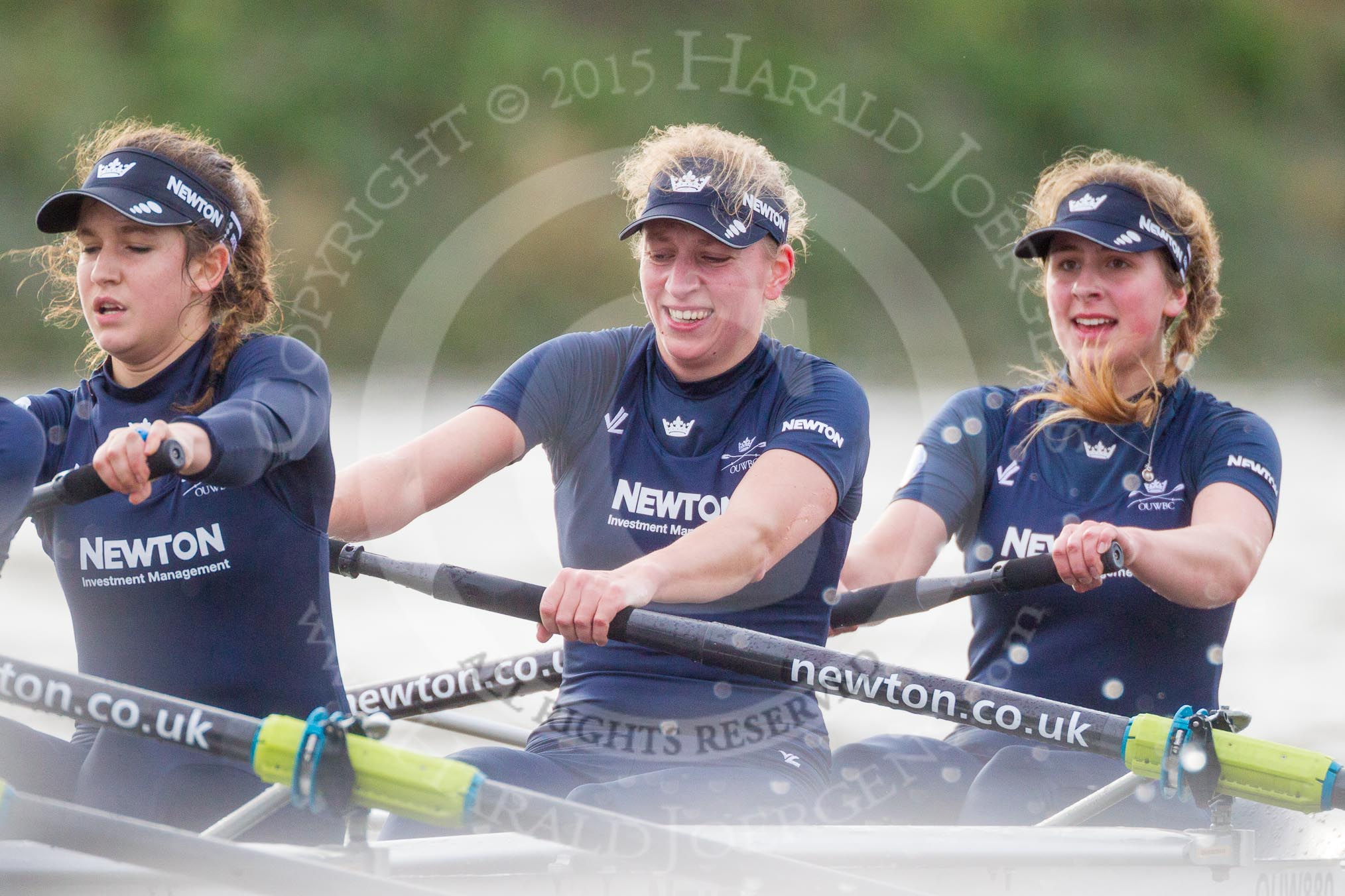 The Boat Race season 2016 - Women's Boat Race Trial Eights (OUWBC, Oxford): "Scylla", here 3-Elettra Ardissino, 2-Merel Lefferts, bow-Issy Dodds.
River Thames between Putney Bridge and Mortlake,
London SW15,

United Kingdom,
on 10 December 2015 at 12:34, image #293