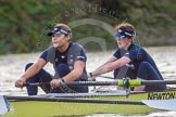 The Boat Race season 2016 - Women's Boat Race Trial Eights (OUWBC, Oxford): "Charybdis" , here 3-Lara Pysden, 2-Christina Fleischer.
River Thames between Putney Bridge and Mortlake,
London SW15,

United Kingdom,
on 10 December 2015 at 12:28, image #239