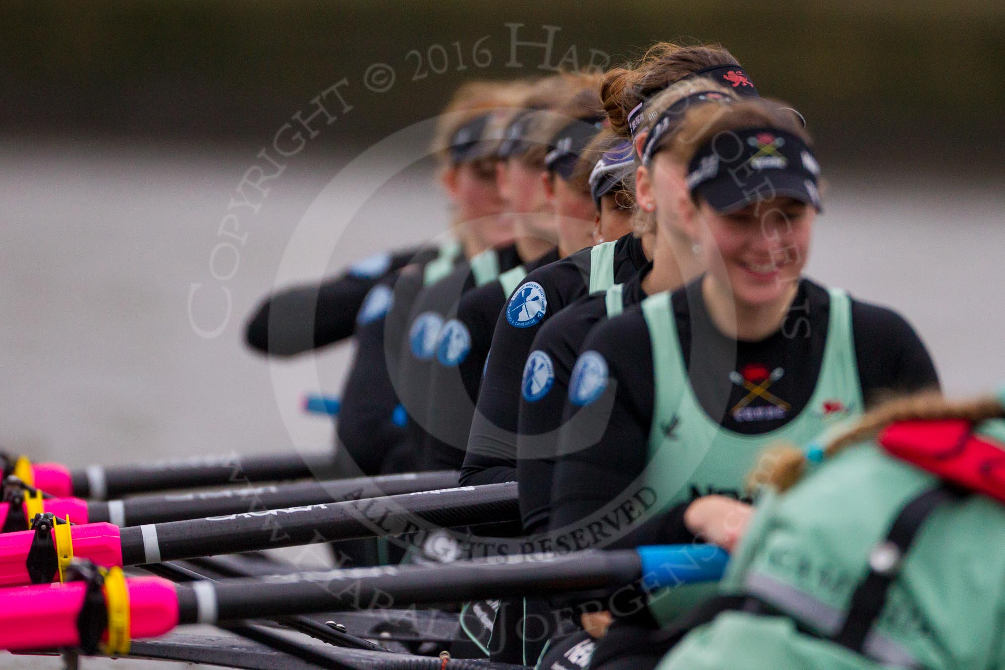 The Boat Race season 2016 - Women's Boat Race Fixture CUWBC vs OBUBC.
River Thames between Putney Bridge and Mortlake,
London SW15,

United Kingdom,
on 31 January 2016 at 15:52, image #45