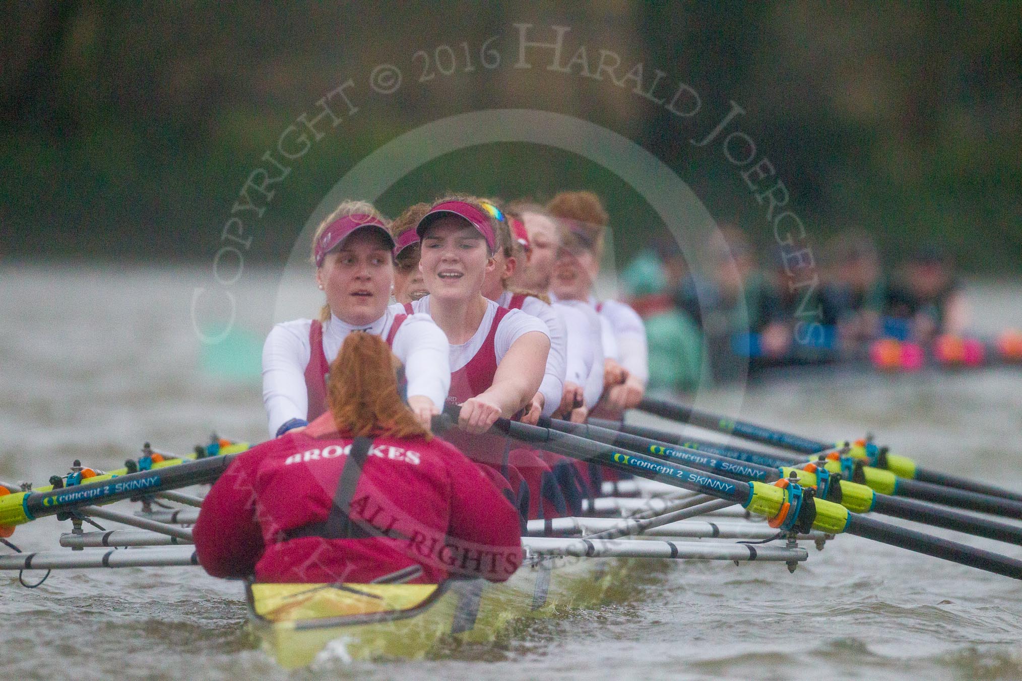 The Boat Race season 2016 - Women's Boat Race Fixture CUWBC vs OBUBC.
River Thames between Putney Bridge and Mortlake,
London SW15,

United Kingdom,
on 31 January 2016 at 16:27, image #157