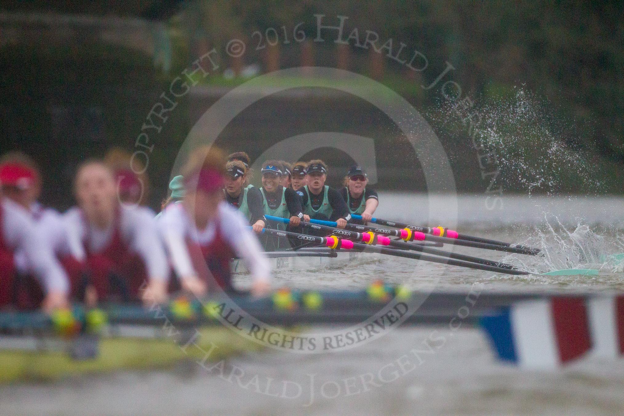 The Boat Race season 2016 - Women's Boat Race Fixture CUWBC vs OBUBC.
River Thames between Putney Bridge and Mortlake,
London SW15,

United Kingdom,
on 31 January 2016 at 16:29, image #164