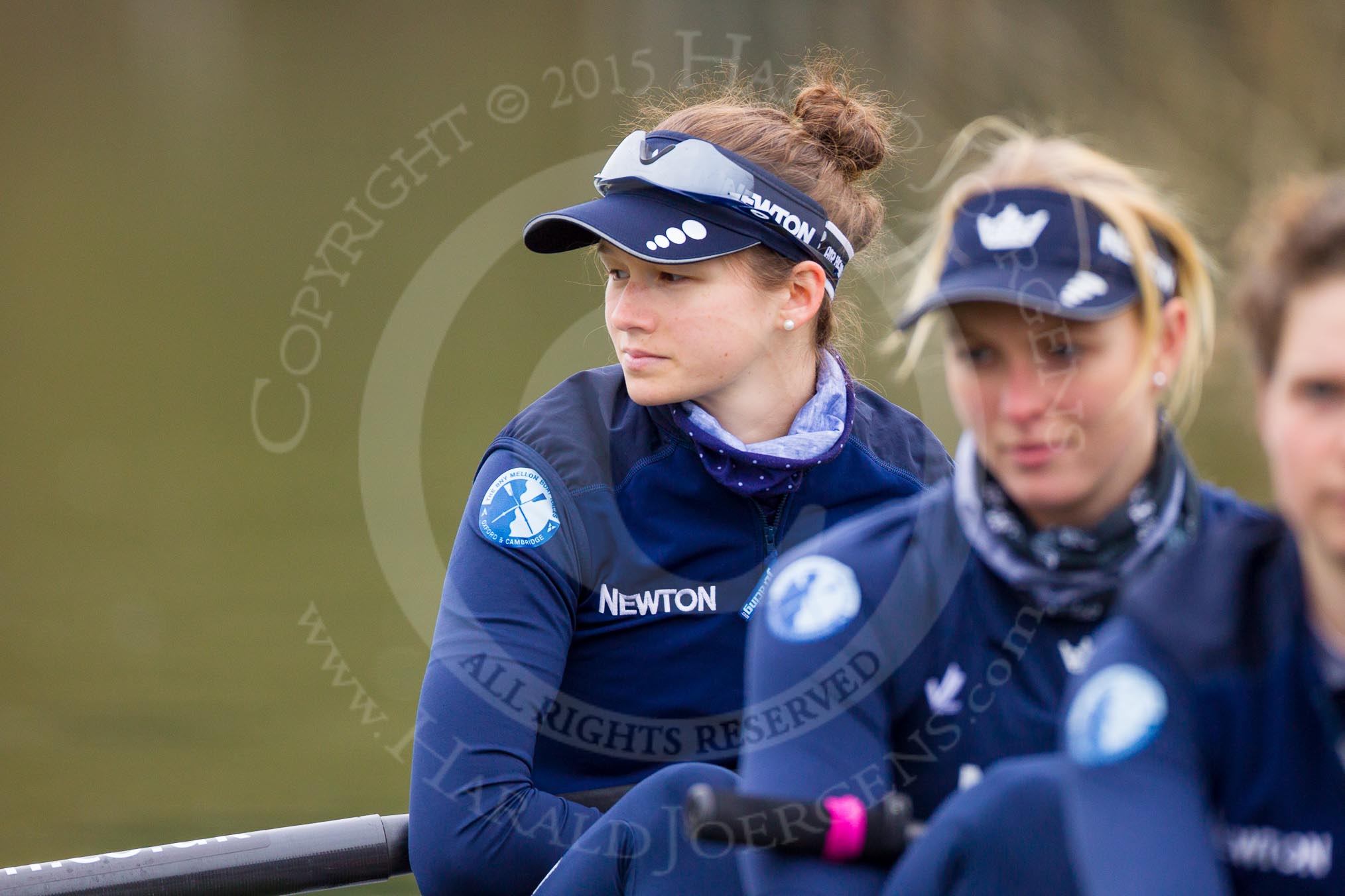The Boat Race season 2016 - OUWBC training Wallingford: emma Lukasiewicz, bow in the OUWBC Blue Boat.
River Thames,
Wallingford,
Oxfordshire,

on 29 February 2016 at 15:47, image #57