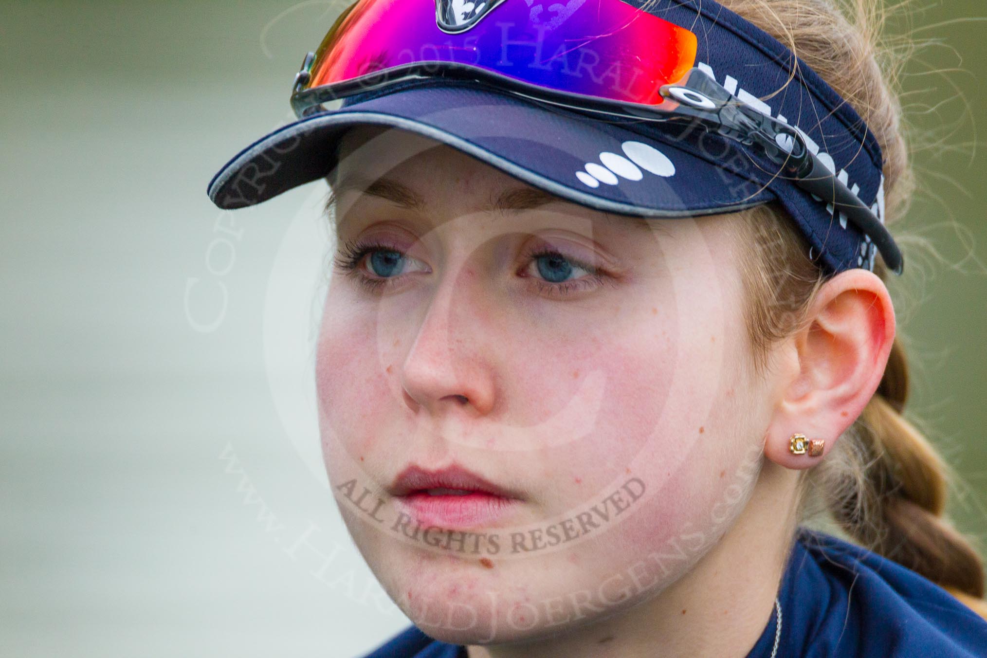 The Boat Race season 2016 - OUWBC training Wallingford: Maddy Badcott, OUWBC president and 7 seat in the Oxford Blue Boat.
River Thames,
Wallingford,
Oxfordshire,

on 29 February 2016 at 15:51, image #68