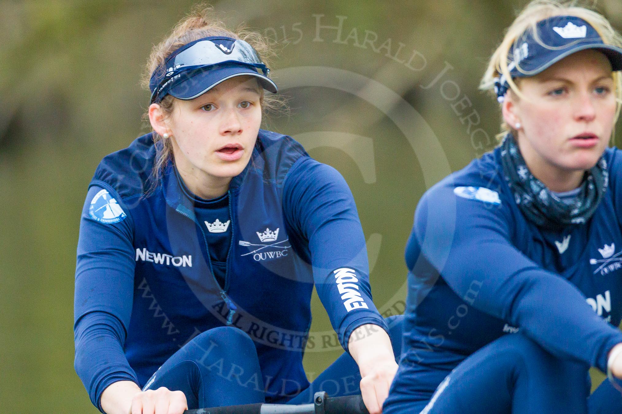 The Boat Race season 2016 - OUWBC training Wallingford: emma Lukasiewicz, bow in the OUWBC Blue Boat.
River Thames,
Wallingford,
Oxfordshire,

on 29 February 2016 at 16:28, image #108