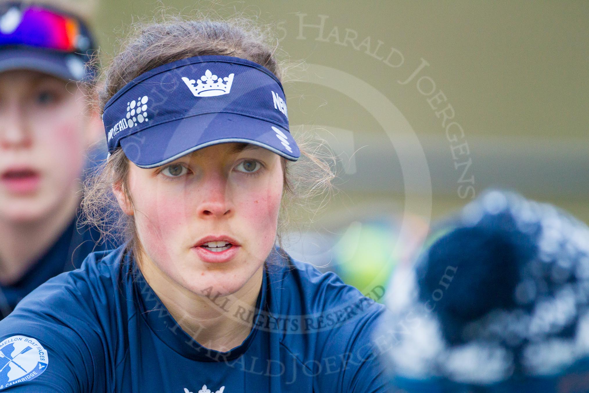 The Boat Race season 2016 - OUWBC training Wallingford: Lauren Kedar, stroke in the OUWBC Blue Boat.
River Thames,
Wallingford,
Oxfordshire,

on 29 February 2016 at 16:32, image #122