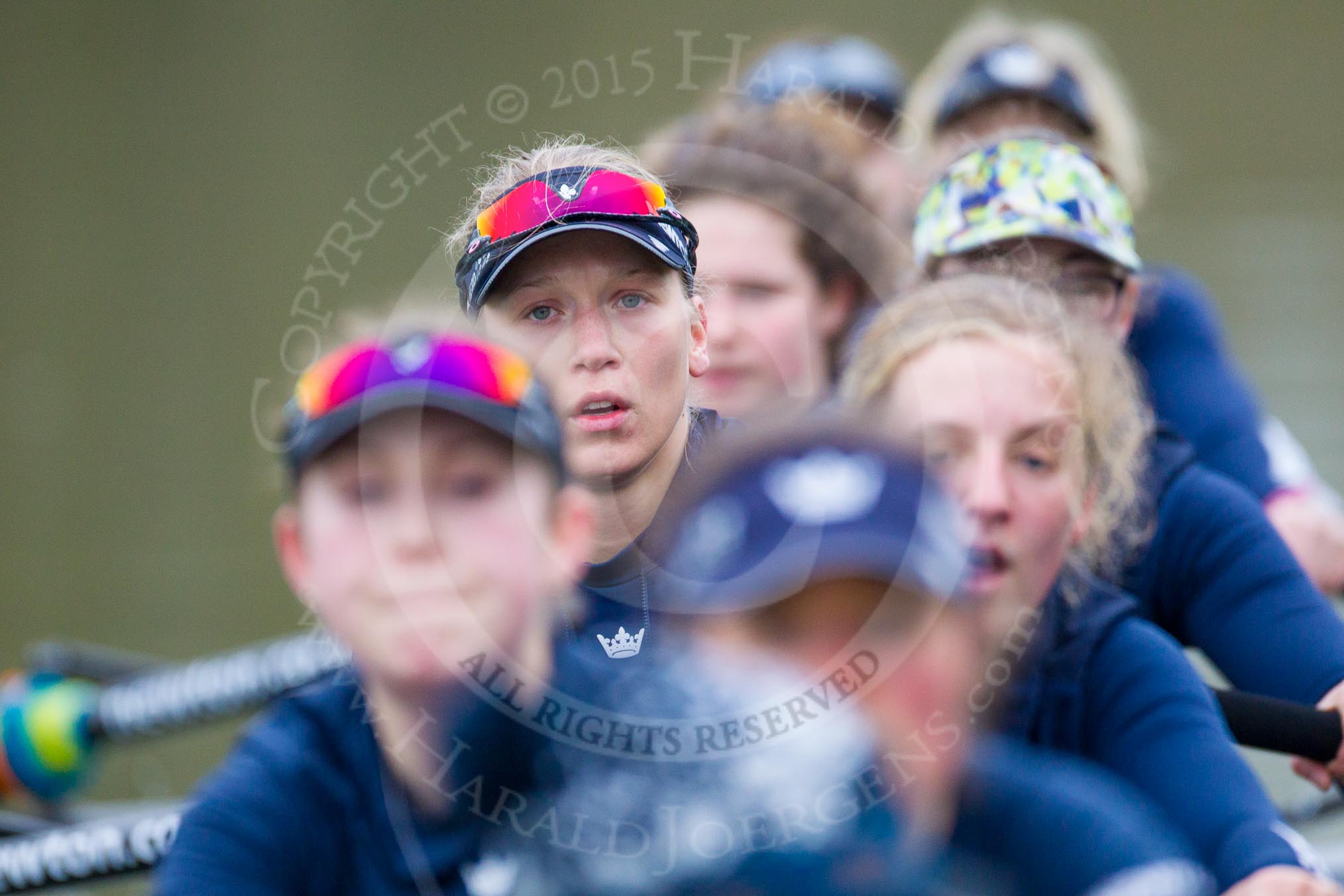 The Boat Race season 2016 - OUWBC training Wallingford: Estonian rower Elo Luik, 5 seat in the OUWBC Blue Boat.
River Thames,
Wallingford,
Oxfordshire,

on 29 February 2016 at 16:33, image #135