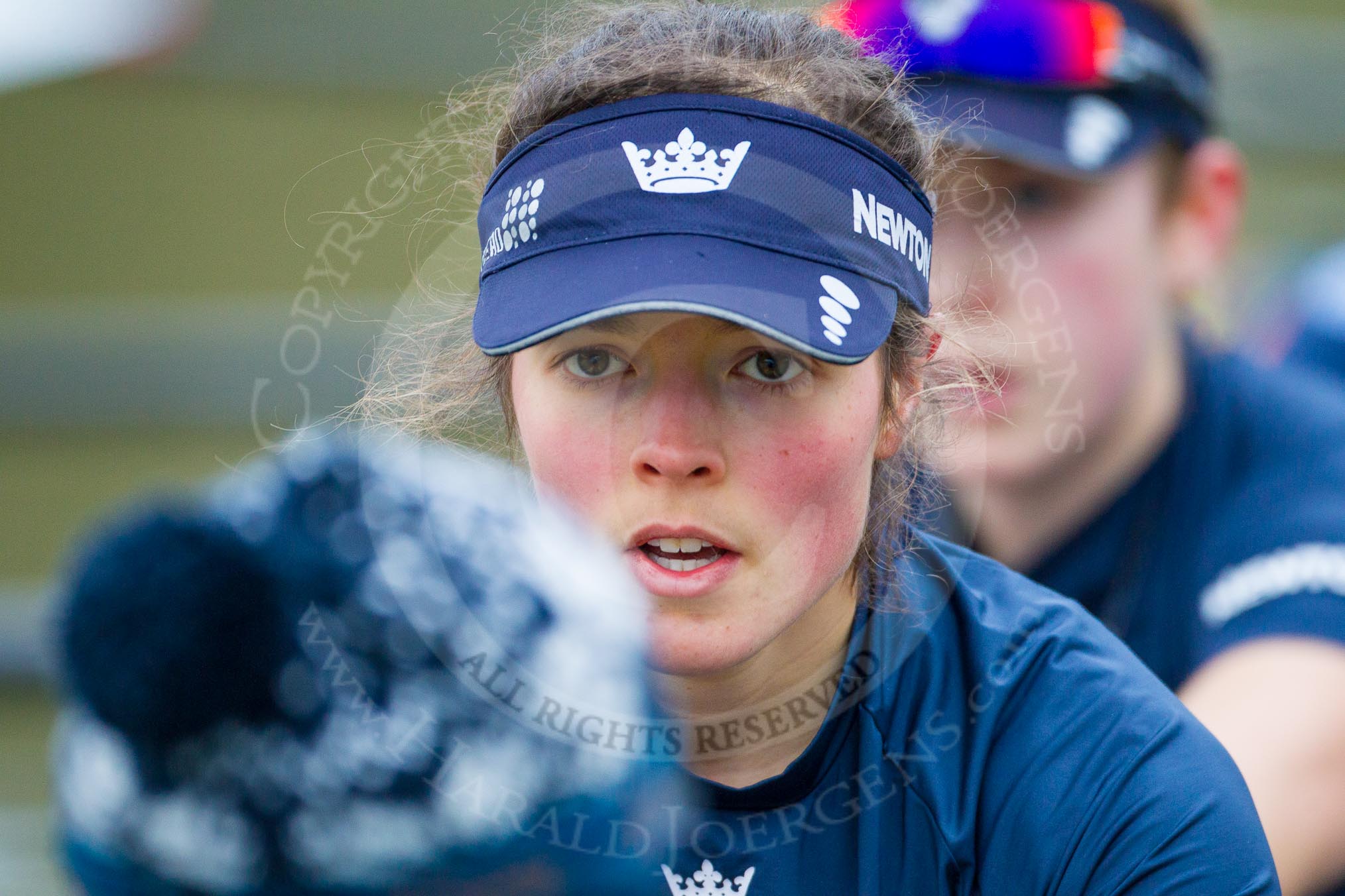The Boat Race season 2016 - OUWBC training Wallingford: Lauren Kedar, stroke in the OUWBC Blue Boat.
River Thames,
Wallingford,
Oxfordshire,

on 29 February 2016 at 16:33, image #139