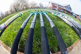 Photo 1602291451445D28766HaraldJoergens The Boat Race season 2016 - OUWBC training Wallingford: Oars ready for a day's training outside Oxford's Fleming Boat House in Wallingford.
River Thames,
Wallingford,
Oxfordshire,
on 29 February 2016 at 14:51, image #19