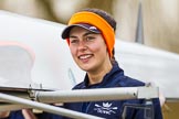 The Boat Race season 2016 - OUWBC training Wallingford: British/South African Rebecca Te Water Naude, 6 seat in Osiris, the OUWBC reserve boat.
River Thames,
Wallingford,
Oxfordshire,

on 29 February 2016 at 15:15, image #28