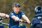 The Boat Race season 2016 - OUWBC training Wallingford: Lauren Kedar, stroke in the OUWBC Blue Boat.
River Thames,
Wallingford,
Oxfordshire,

on 29 February 2016 at 16:23, image #104