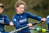 The Boat Race season 2016 - OUWBC training Wallingford: Dutch rower Joanne Jansen, 3 seat in the OUWBC Blue Boat.
River Thames,
Wallingford,
Oxfordshire,

on 29 February 2016 at 16:28, image #112