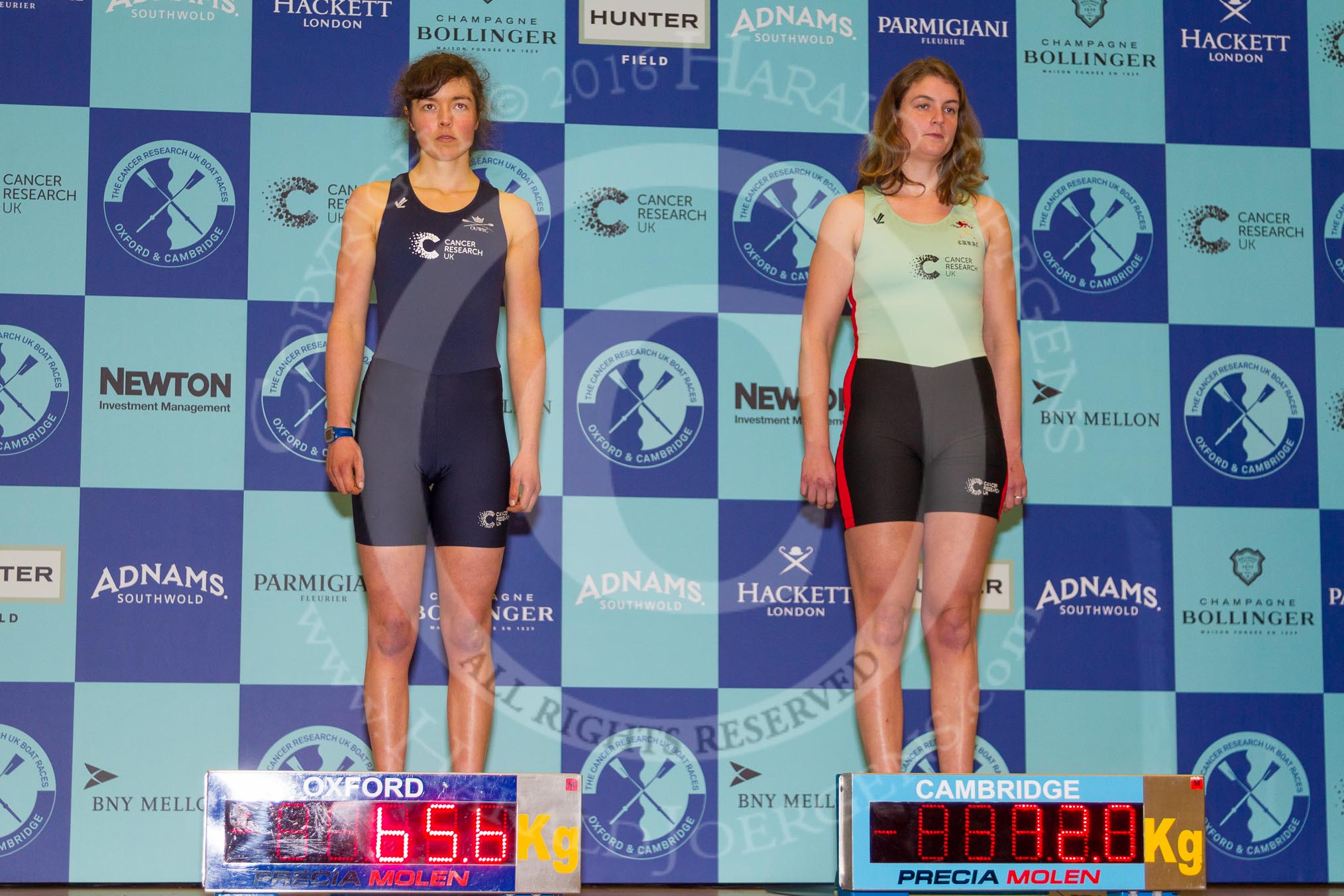 The Boat Race season 2016 - Crew Announcement and Weigh-In: The Women's Boat Race, stroke: Oxford: Lauren Kedar – 65.6kg, Cambridge: Myriam Goudet – 80.4kg.
Westmister Hall, Westminster,
London SW11,

United Kingdom,
on 01 March 2016 at 10:14, image #43