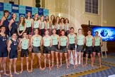 The Boat Race season 2016 - Crew Announcement and Weigh-In: The Cancer Research Boat Races Crew Announcement group photos - the Oxford women and men on the left, Cambridge on the right.
Westmister Hall, Westminster,
London SW11,

United Kingdom,
on 01 March 2016 at 10:31, image #86