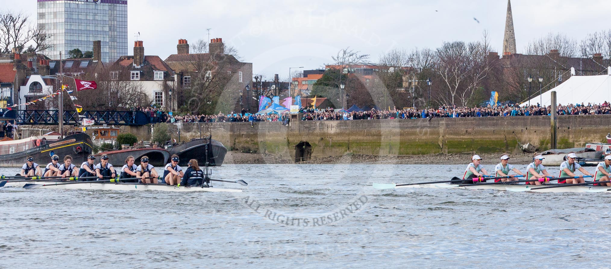 The Boat Race season 2016 -  The Cancer Research Women's Boat Race.
River Thames between Putney Bridge and Mortlake,
London SW15,

United Kingdom,
on 27 March 2016 at 14:18, image #231
