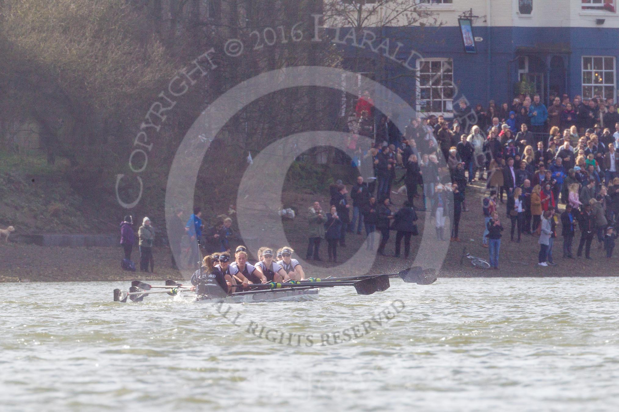 The Boat Race season 2016 -  The Cancer Research Women's Boat Race.
River Thames between Putney Bridge and Mortlake,
London SW15,

United Kingdom,
on 27 March 2016 at 14:31, image #302