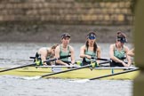 The Boat Race season 2017 - Women's Boat Race Fixture CUWBC vs Univerity of London: The CUWBC lightweight squad about tro race the UL 2nd eight, here bos - Ellie Thompson, 2 - Isobel Edwards, 3 - Rosie Boxall, 4 - Fenella McLuskie.
River Thames between Putney Bridge and Mortlake,
London SW15,

United Kingdom,
on 19 February 2017 at 15:45, image #24