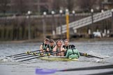 Photo 1702191607121X27573HaraldJoergens The Boat Race season 2017 - Women's Boat Race Fixture CUWBC vs Univerity of London: CUWBC ahead of UL BC by at least ome length between the Milepost and Hammersmith Bridge.
River Thames between Putney Bridge and Mortlake,
London SW15,
United Kingdom,
on 19 February 2017 at 16:07, image #92