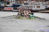 Photo 1702191609291X27610HaraldJoergens The Boat Race season 2017 - Women's Boat Race Fixture CUWBC vs Univerity of London: The CUWBC eight leading by more than one length on the approach to Hammersmith Bridge - cox - Matthew Holland, stroke - Alice White, 7 - Myriam Goudet, 6 - Melissa Wilson, 5 - Holy Hill, 4 - Imogen Grant, 3 - Ashton Brown, 2 - Kirsten Van Fosen, bow - Claire Lambe.
River Thames between Putney Bridge and Mortlake,
London SW15,
United Kingdom,
on 19 February 2017 at 16:09, image #95