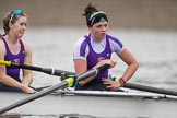 Photo 1702191614301X27635HaraldJoergens The Boat Race season 2017 - Women's Boat Race Fixture CUWBC vs Univerity of London: The UL boat, here 5 - Charlotte Hodgkins-Byrne, 6 - Georgia Stratham.
River Thames between Putney Bridge and Mortlake,
London SW15,
United Kingdom,
on 19 February 2017 at 16:14, image #101