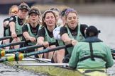 The Boat Race season 2017 - Women's Boat Race Fixture CUWBC vs Univerity of London: The CUWBC eight starting the second piece of the fixture, bow - Claire Lambe, 2 - Kirsten Van Fosen, 3 - Ashton Brown, 4 - Imogen Grant, 5 - Holy Hill, 6 - Melissa Wilson, 7 - Myriam Goudet, stroke - Alice White, cox - Matthew Holland.
River Thames between Putney Bridge and Mortlake,
London SW15,

United Kingdom,
on 19 February 2017 at 16:20, image #114