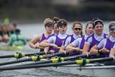 Photo 1702191627321X27824HaraldJoergens The Boat Race season 2017 - Women's Boat Race Fixture CUWBC vs Univerity of London: The UL eight behind the CUWBC boat, bow - Emily Wilks, 2 - Catherine Ador, 3 - Fionnuala Gannon, 4 - Sara Parfett, 5 - Charlotte Hodgkins-Byrne, 6 - Georgia Stratham, 7 - Ally French, stroke - Robyn Hart-Winks, cox - Lauren Holland.
River Thames between Putney Bridge and Mortlake,
London SW15,
United Kingdom,
on 19 February 2017 at 16:27, image #142
