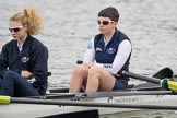 The Cancer Research UK Boat Race season 2017 - Women's Boat Race Fixture OUWBC vs Molesey BC: The OUWBC boat, here 2 seat Beth Bridgman and bow Alice Roberts.
River Thames between Putney Bridge and Mortlake,
London SW15,

United Kingdom,
on 19 March 2017 at 15:21, image #15